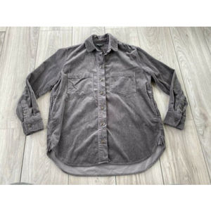 Madewell Women’s Corduroy Sunday Shirt Size Small Gray Color Shacket Button Up